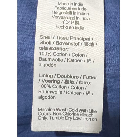 J.Crew Dress Ruffle Sleeve Midi Blue White Floral Cotton CA214 Women’s size 2 - Picture 11 of 12